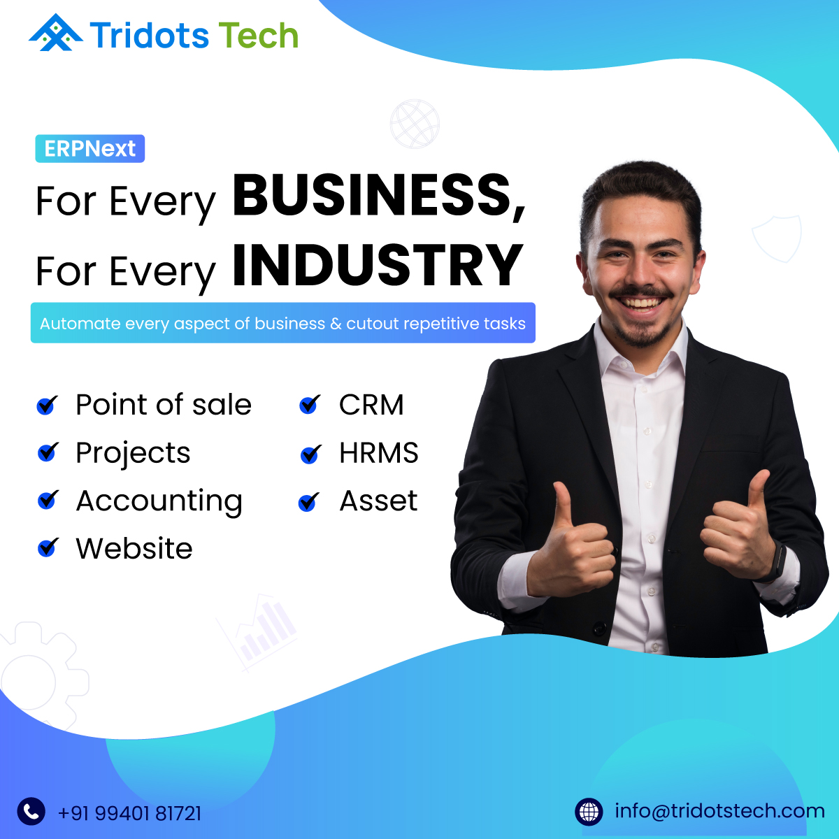 Tridots_tech's tweet image. Have you been considering purchasing an ERPNext system for some time? Any business you might handle, I bet this very affordable and cost-friendly ERPNext solution will be a savior for your business to automate the entire work process. Wanna try???

Visit :tridotstech.com
