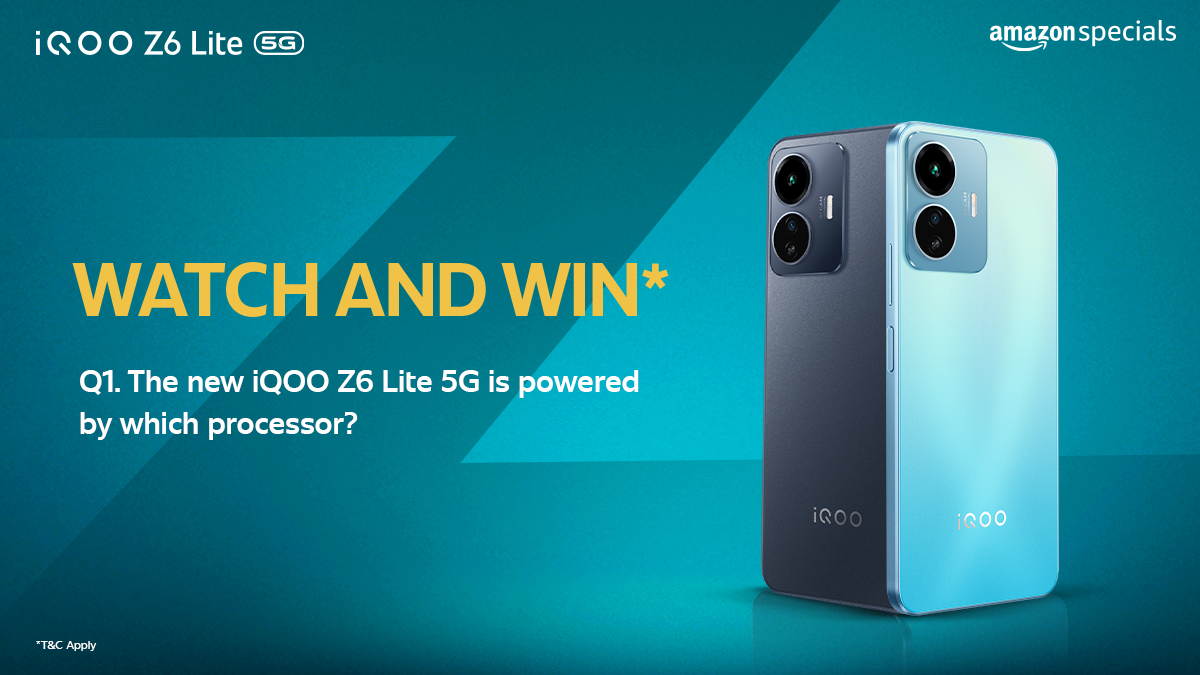 IqooInd's tweet photo. #ContestAlert - #iQOOZ6Lite5G is powered by which processor? Tweet your answer using #iQOOZ6Lite5G #FullyLoadedEntertainment and tag @iQOOInd to win* the latest #iQOOZ6Lite5G!

Watch Now: https://t.co/fxvZ5YMBP7
Know More: https://t.co/KF57qZDKu3
T&amp;C - https://t.co/HXS76BQvw3 https://t.co/Ejrq3f5oKl