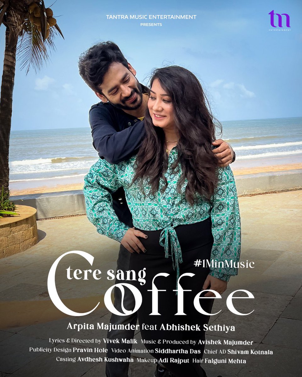 wordsbyvivek's tweet photo. We are thrilled to share the first look of our new song, Tere Sang Coffee - 1 Min Music. Give your love 😍 https://t.co/MVfT0D1tu5