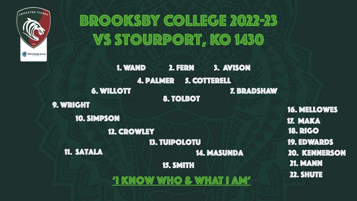 BrooksbyTigers's tweet photo. Its GAME DAY!! 

ACE Round 1: 
Brooksby vs @StourportHigh 
2nd XV KO 1300
1st XV KO 1430

Both games will pay their respects to HRH Queen Elizabeth II with a minute silence. 

@SMBSport @NextGenXV #ACERugby https://t.co/UTcWWheOhr