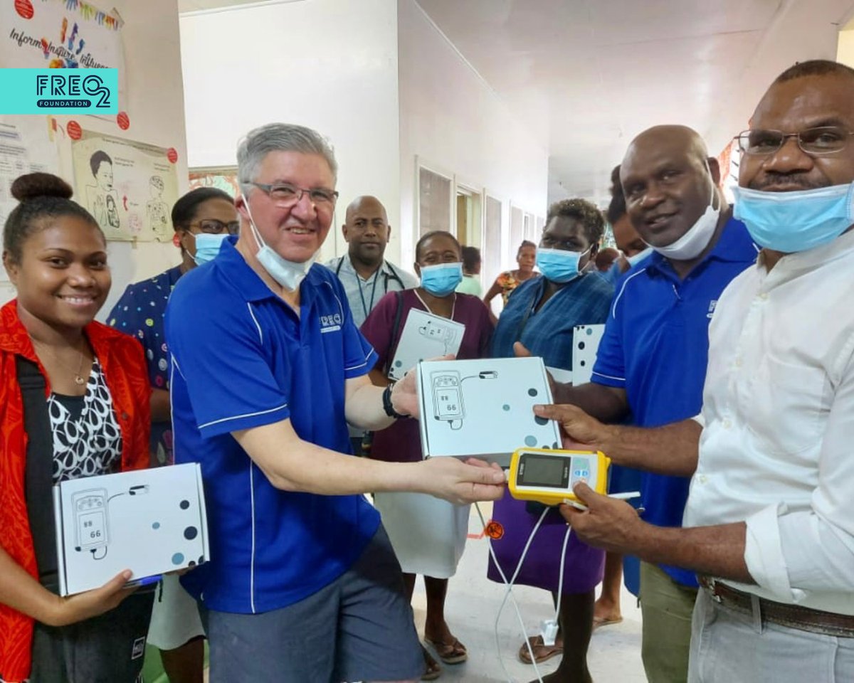 FREO2_AU's tweet photo. FREO2 is proud to support staff at the National Referral Hospital in the Solomon Islands with pulse oximeters to help diagnose children who require essential #oxygen treatment.
#InvestInOxygen #O2aaS @UKAidDirect https://t.co/85KZSpd0fO