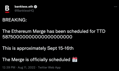 TheMergeTweets's tweet photo. 🐼🐼🐼

This tweet will live forever in the historic registry of @TheMergeTweets on the Ethereum blockchain

Token ID: XXXX
Tweet ID: 1557753518282473472
Author: @bankless

The merge is coming⌛️

🐼🐼🐼 https://t.co/B9uD7uQc2e