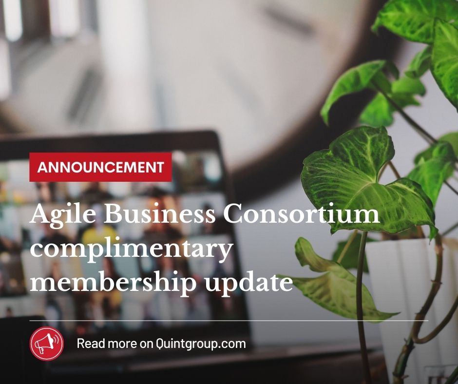QuintGroupAsia's tweet photo. News: 𝐀𝐠𝐢𝐥𝐞 𝐁𝐮𝐬𝐢𝐧𝐞𝐬𝐬 𝐂𝐨𝐧𝐬𝐨𝐫𝐭𝐢𝐮𝐦 𝐜𝐨𝐦𝐩𝐥𝐢𝐦𝐞𝐧𝐭𝐚𝐫𝐲 𝐦𝐞𝐦𝐛𝐞𝐫𝐬𝐡𝐢𝐩 𝐮𝐩𝐝𝐚𝐭𝐞
The Agile Business Consortium has recently revamped their membership programme which affects the offer to candidates.

More info: https://t.co/YP4IXFyqsJ https://t.co/1M39N5NlNM