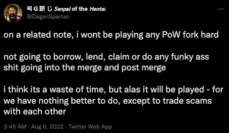 TheMergeTweets's tweet photo. 🐼🐼🐼

This tweet will live forever in the historic registry of @TheMergeTweets on the Ethereum blockchain

Token ID: XXXX
Tweet ID: 1555807366259814400
Author: @DegenSpartan

The merge is coming⌛️

🐼🐼🐼 https://t.co/bP8ZApHXlG