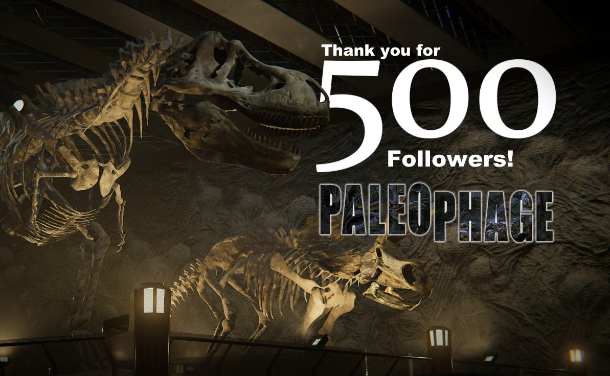 LogDev_Dino's tweet photo. We reached over 500 followers today! 

Thank you to everyone for supporting the development of Paleophage through your follows, likes, and shares. I appreciate it tremendously.

#indiedev #indiegames #dinosaur #survivalhorror #solodev #madewithunity https://t.co/fcuINGabA2