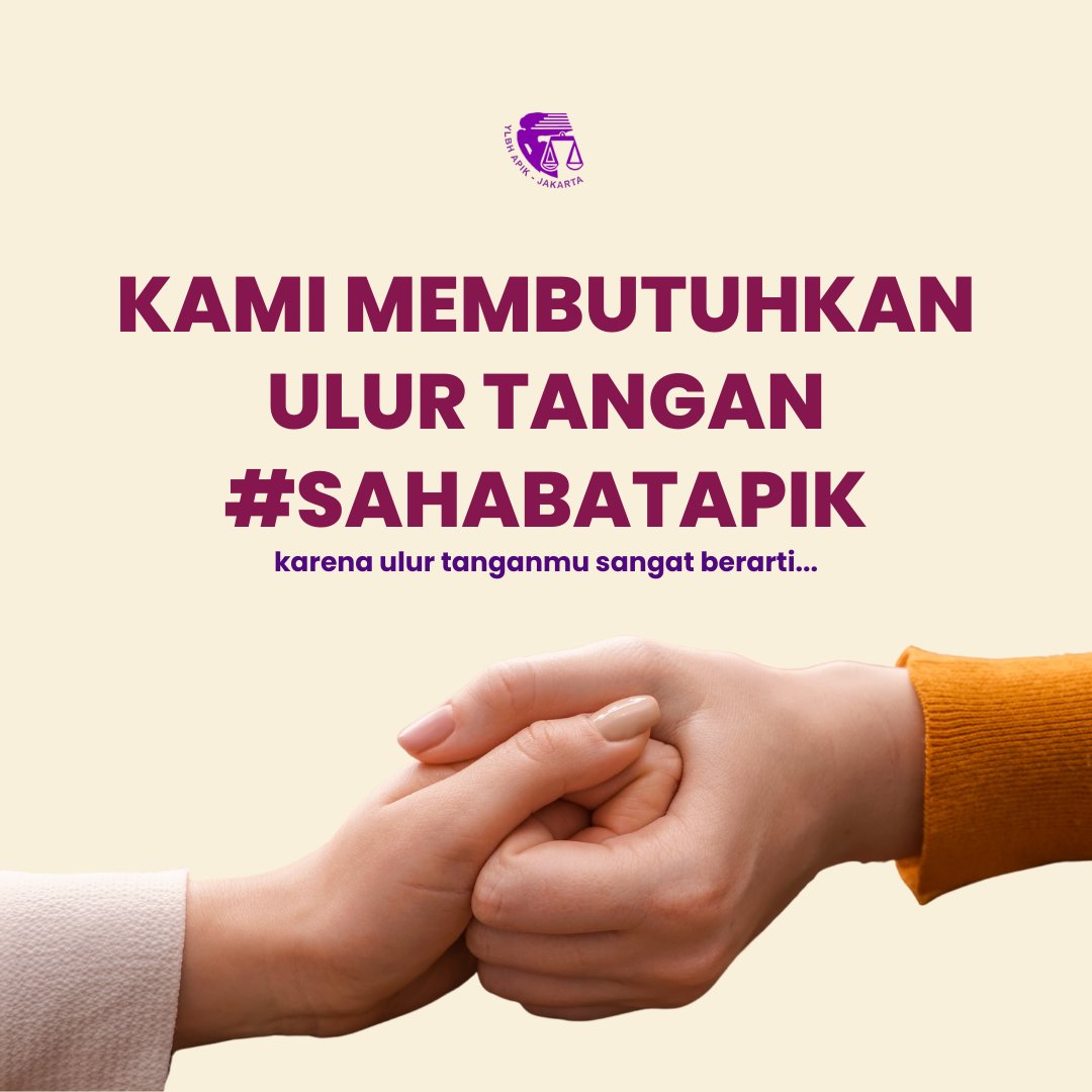 LBHAPIK's tweet photo. Kami memerlukan ulur tangan #SahabatAPIK karena ulur tangan sangat berarti.

Ada 4 pilihan nominal donasi yang dapat kalian pilih;
Rp. 10.000 untuk menu minuman
Rp. 25.000 untuk menu makanan
Rp. 100.000 untuk menu teman dengar
Rp. 250.000 untuk menu rumah aman https://t.co/lQiW0mK6WE