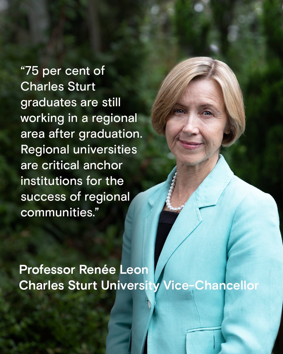 CharlesSturt_VC's tweet photo. I strongly believe the government should preferentially allocate some of the additional 20,000 student places announced recently to regional universities. This would keep more graduates in regional Australia, where skills shortages are becoming critical. 🔗https://t.co/AtyoyDRuc2 https://t.co/KLXdoWullu