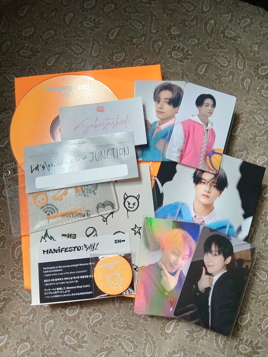 sseventeen__17's tweet photo. ๐โ { #bngtanL0VER_buys }
๊ enhypen manifesto: day 1
โฐ thank you so much @SeoulStashPH for bringing it home safe and secured, really love my pulls sm!๐ค๐ญ
ยซ #SeoulStashFeedbacks, #sabostashed ยป https://t.co/InUL6K1bA7