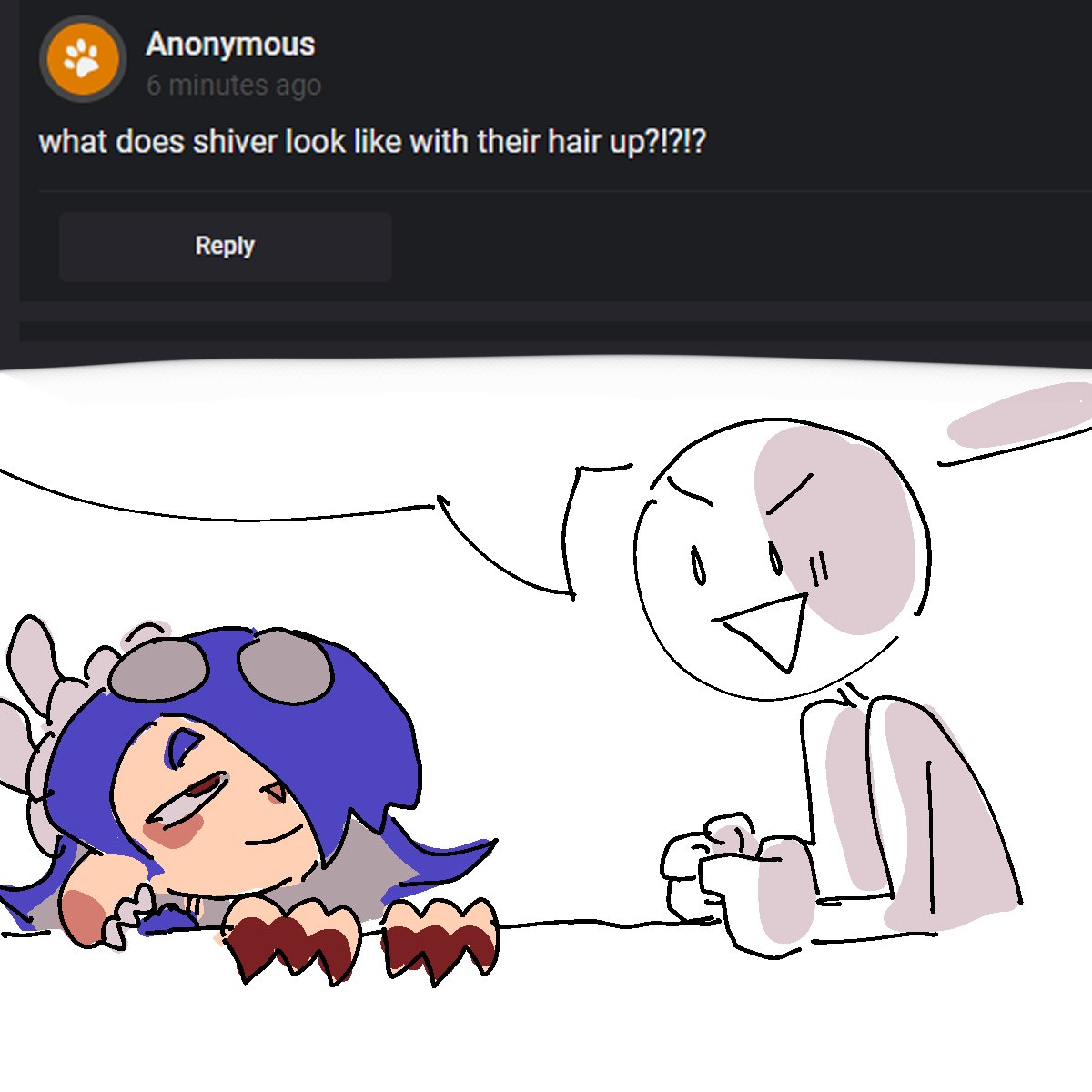 PoorSplatoon's tweet photo. the real reason nintendo put her eye behind their hair....

#Splatoon3 #Splatoon #shiver https://t.co/nBkLSW0RwG