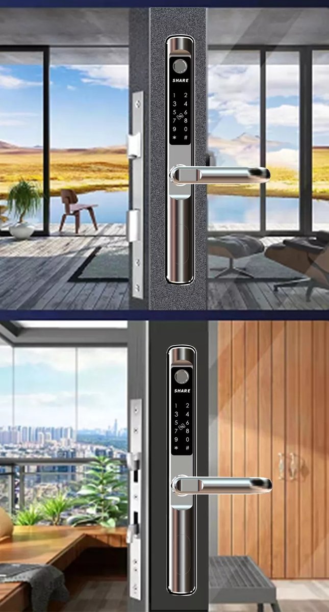 #smartlife #Smartdoorlock, can be unlocked by fingerprint, password, mechanical key,card, TUYA.