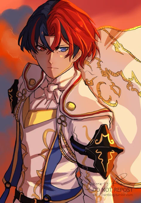 A small doodle  of the new #FireEmblemEngage protagonist, Alear i think his name is  