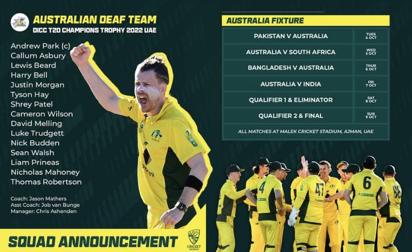 Congratulations to Churchie Old Boy Liam Prineas (2018) on his selection in the Australian Deaf Team for cricket's T20 Champions Trophy to be held in the UAE in early October. #churchie #churchieoldboys #makingofmen #ofcourseheis #blueandgreyarmy #BocArmy