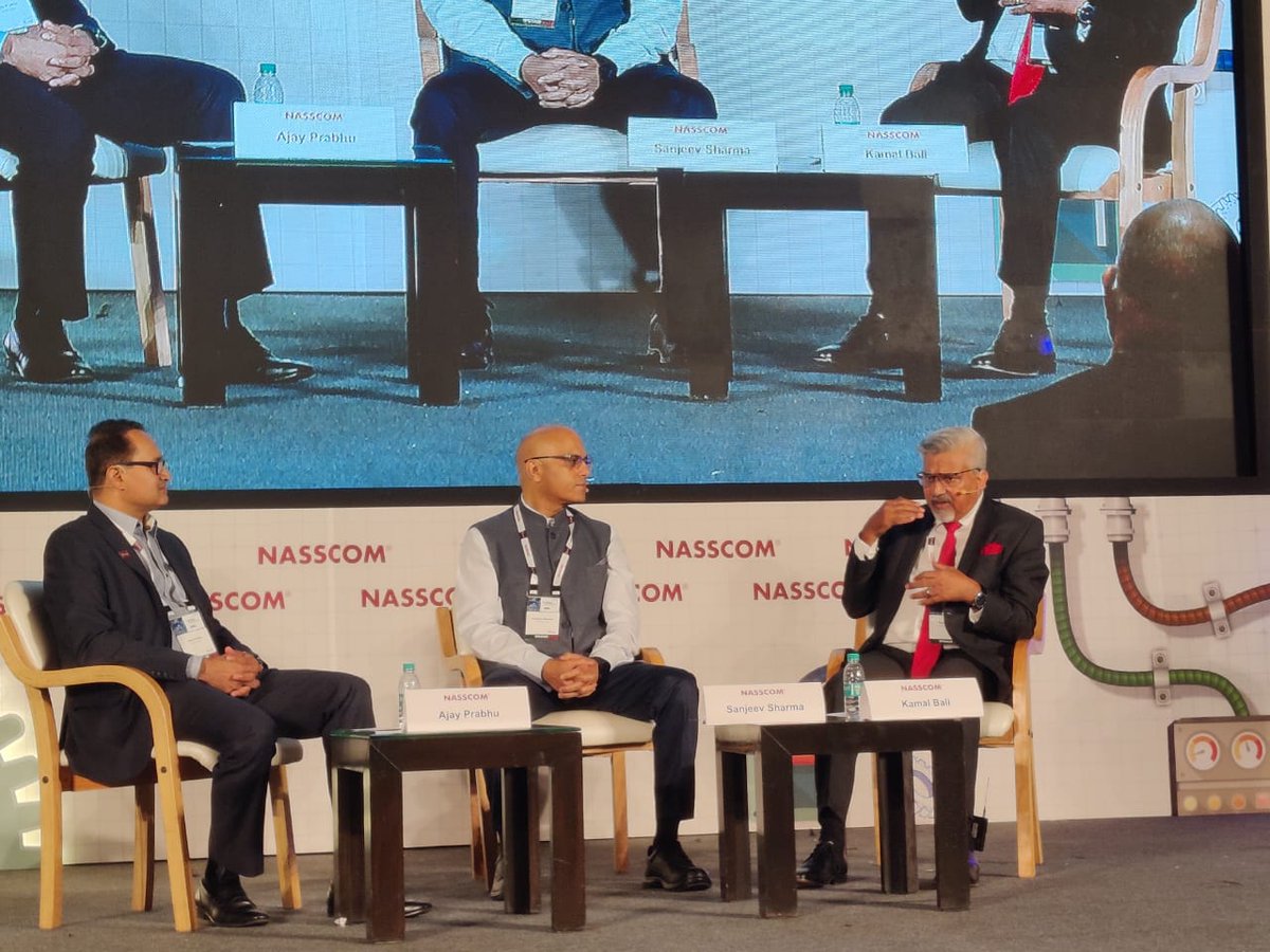 NasscomEvents's tweet photo. "Performance, Talent &amp; Language are some of the major advantages for India. In the last 1000 days, India has established its dependability for the world by delivering high performance in challenging circumstances." Kamal Bali, President &amp; MD, Volvo India at the 14th #nasscomES https://t.co/2VMOd22Sds