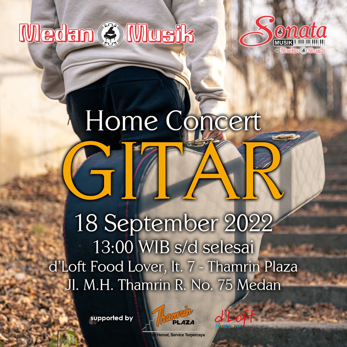 Jangan lupa Hari Minggu ini tgl 18 September 2022

Kita ada Home Concert dari Medan Musik

Catat Tanggal nya ya!

#SMILEwithmusic #medanmusik #medan #homeconcert #guitar