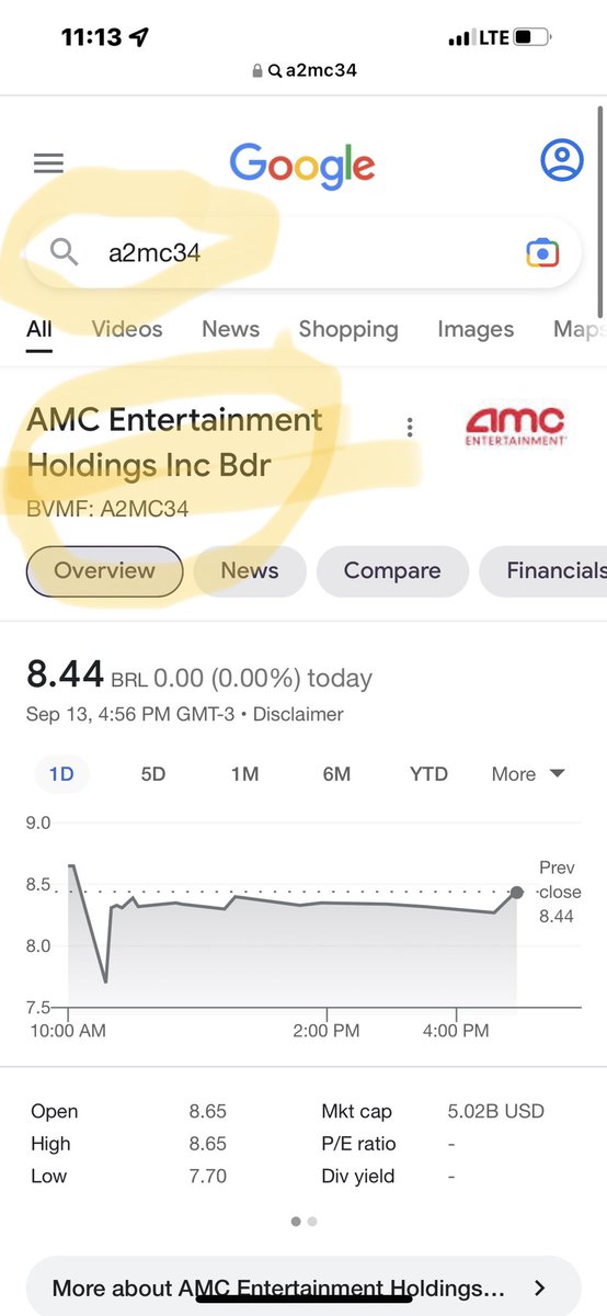 30Alexandre2019's tweet photo. Why does #AMC has 3.1 Billion outstanding shares at the #Brazilian stock market? Ticker symbol #A2MC34. https://t.co/EgsM66IEwZ