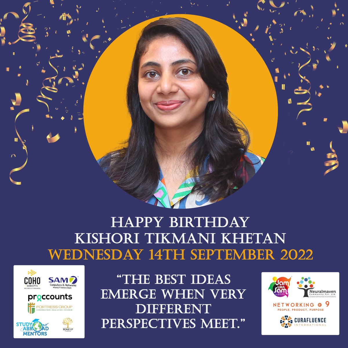 curafluence's tweet photo. Happy Birthday #KishoriTikmanikhetan from all of us @curafluence https://t.co/aYcfHvO7Zo