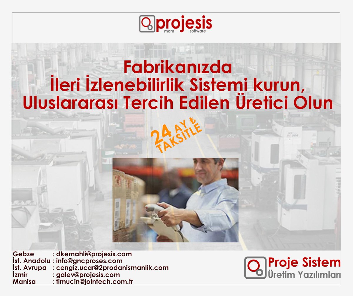 projesis's tweet photo. Fabrikanızda İleri İzlenebilirlik Sistemi Kurun, Uluslararası Tercih Edilen Üretici Olun. #projesis #mes #dijitaldönüşüm #ileriizlenebilirlik #yalınüretim #ERP2022 #automation #planning #üretim #verimlilik #yönetim #kanban #çizelgeleme #logo #netsis https://t.co/wZ8GdzZJfp