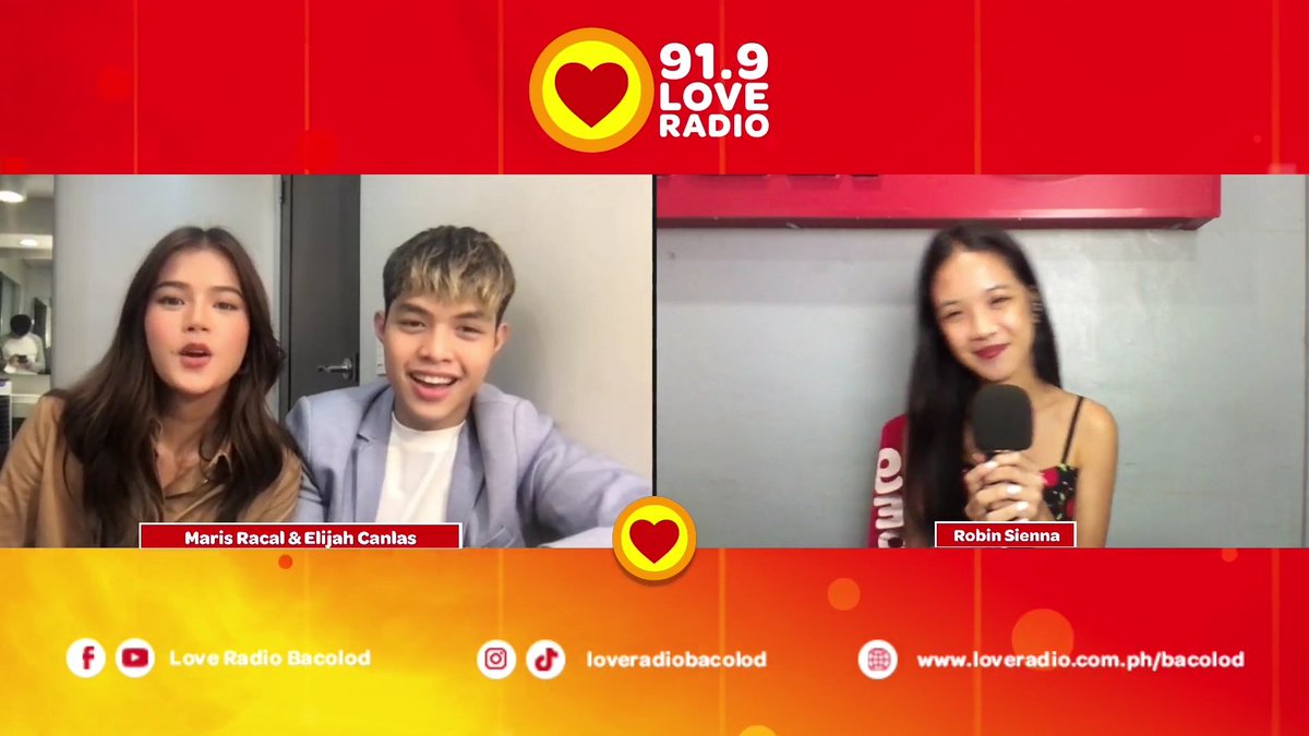 Snaps from Love Radio Bacolod guesting.

Link 🔗: facebook.com/loveradiobac/v…

<a href="/elijahcanlas_/">Elijah Canlas</a>
<a href="/MissMarisRacal/">Maris Racal</a>

#SSBDoRinaMediaDay
#ElijahCanlas 
#MarisRacal 
#SuntokSaBuwanTV5