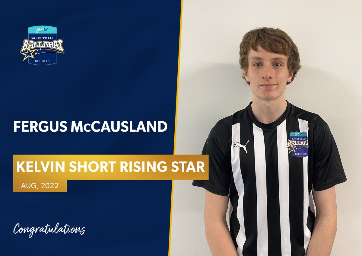 Congratulations to our referees for August 2022! 👏

⭐️ Kelvin Short Rising Star of the Month - Fergus McCausland
🏀 genU Training Referee of the Month -  Isaac Martin