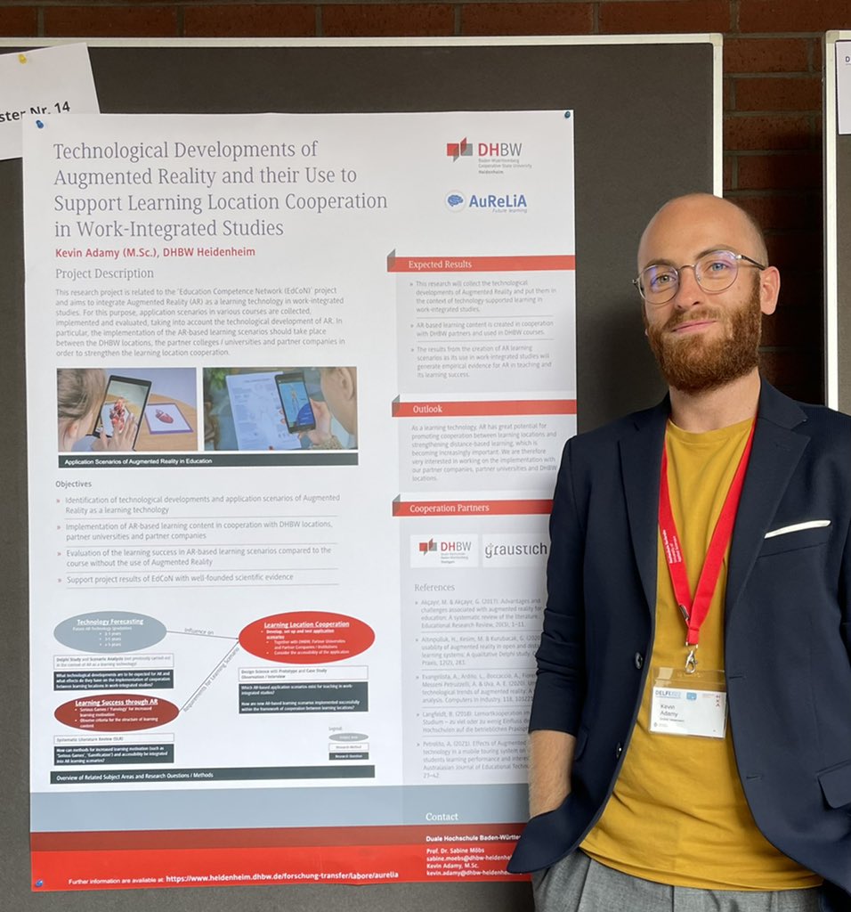 My 1st poster presentation on a conference 🥳 
Discussed the use of AR to support the cooperation of places of learning at 20th #delfi2022 of <a href="/informatikradar/">Gesellschaft für Informatik e.V.</a> with good input from the participants 👌
<a href="/AureliaFuture/">AuReLiA - Future Learning</a> @dhbwhdh #AugmentedReality