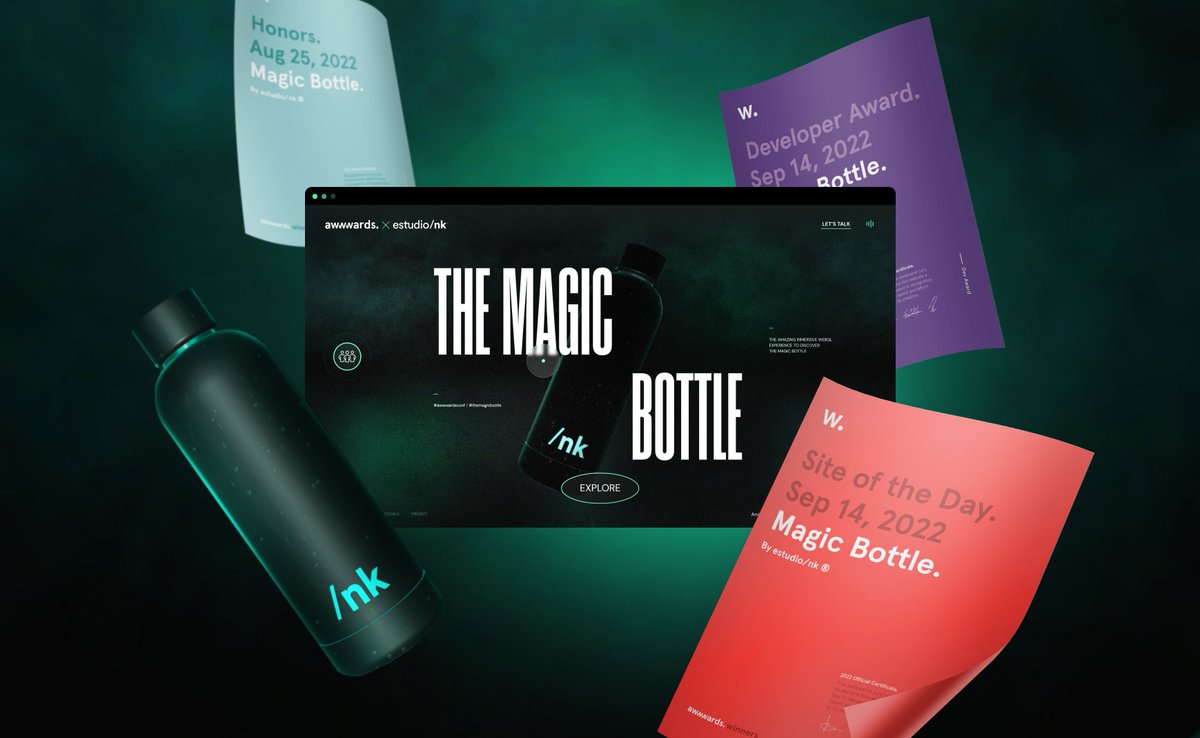 estudio/nk ® (@elestudionk) on Twitter photo 2022-09-14 06:39:29 Our site magic.estudionk.com ✨has won three recognitions by @awwwards 🥇SOTD 🥇Dev Award 🥇HM This site was conceived, planned, designed and created to celebrate our first participation at the @AwwwardsConf as official sponsors, so it holds a special place in our heart Our site magic.estudionk.com ✨has won three recognitions by @awwwards 🥇SOTD 🥇Dev Award 🥇HM This site was conceived, planned, designed and created to celebrate our first participation at the @AwwwardsConf as official sponsors, so it holds a special place in our heart