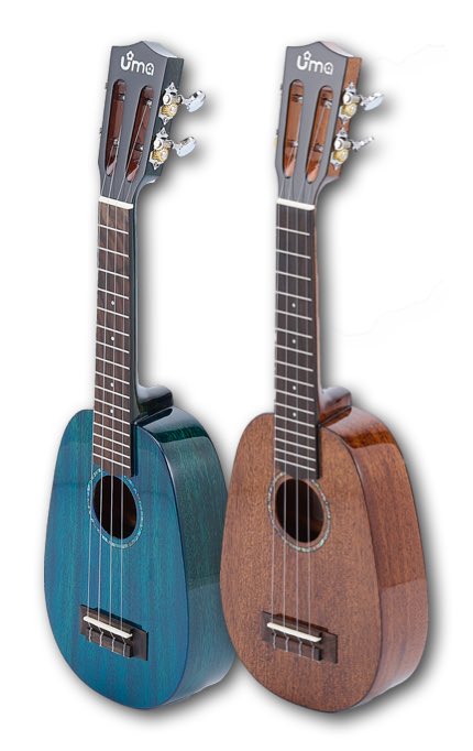 These fab pineapple Ukuleles from <a href="/UmaUkulele/">Uma ukulele</a> are now available! Trans Black and Blue, Soprano and Concert. bit.ly/3S5g7KX