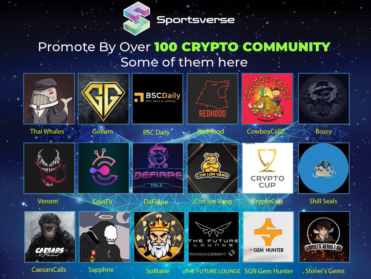 Take a look at the communities that have been so supportive to promote our project. We have done marketing in over 100 major communities worldwide. 

Don't miss the Fairlaunch starting today.

FairLaunch Link: pinksale.finance/launchpad/0x9A…
⏰Time:09/14 16:00 UTC

#Presale #Metaverse