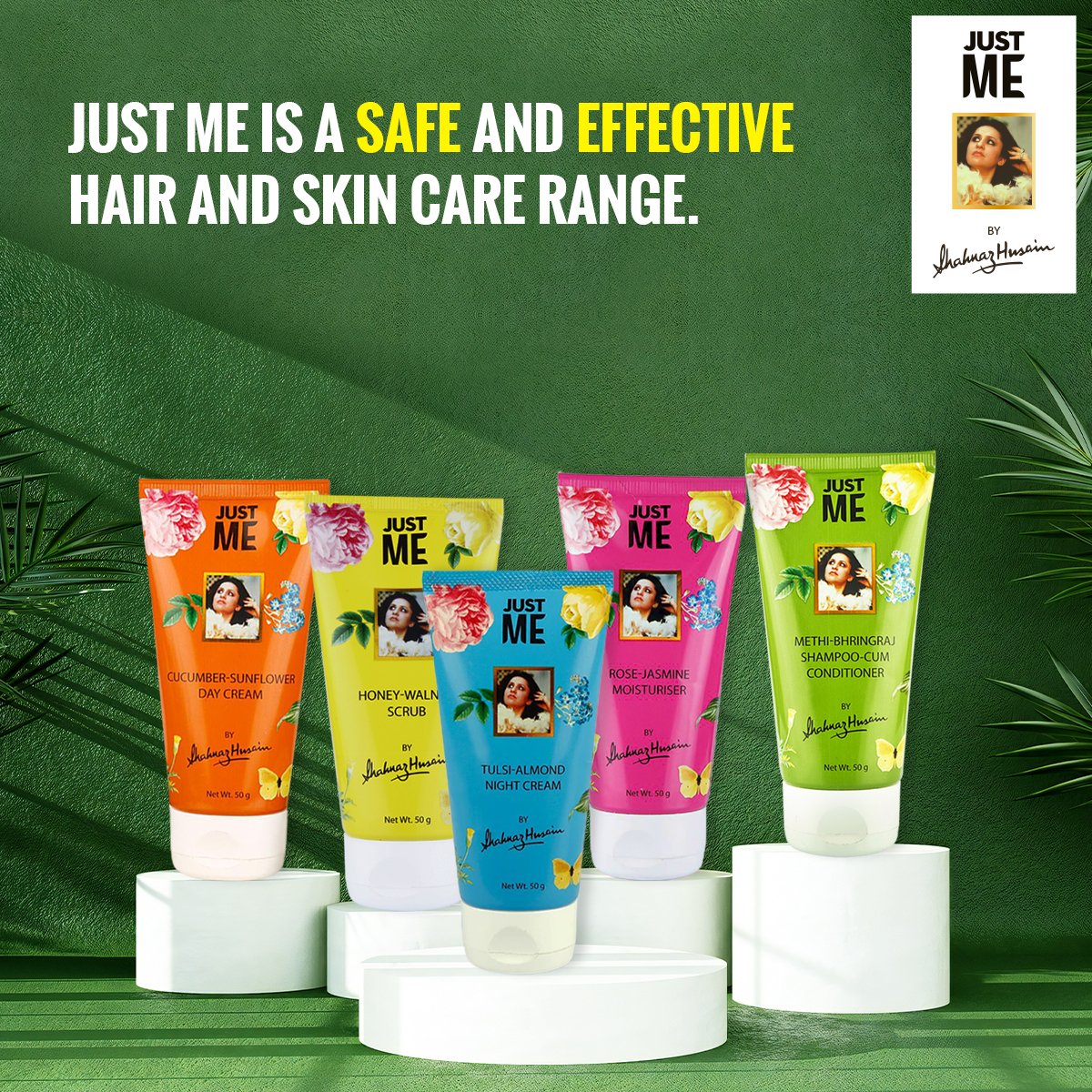 ByJustme's tweet photo. While most other #skin and #hair care #products contain dangerous elements that might harm the skin in the long term, #JustMe uses the goodness of different fruits, nuts, flowers &amp; other elements of nature. Hence, Just Me is totally safe for long term use.

#JustMeByShahnazHusain https://t.co/1fo4VVUPjF