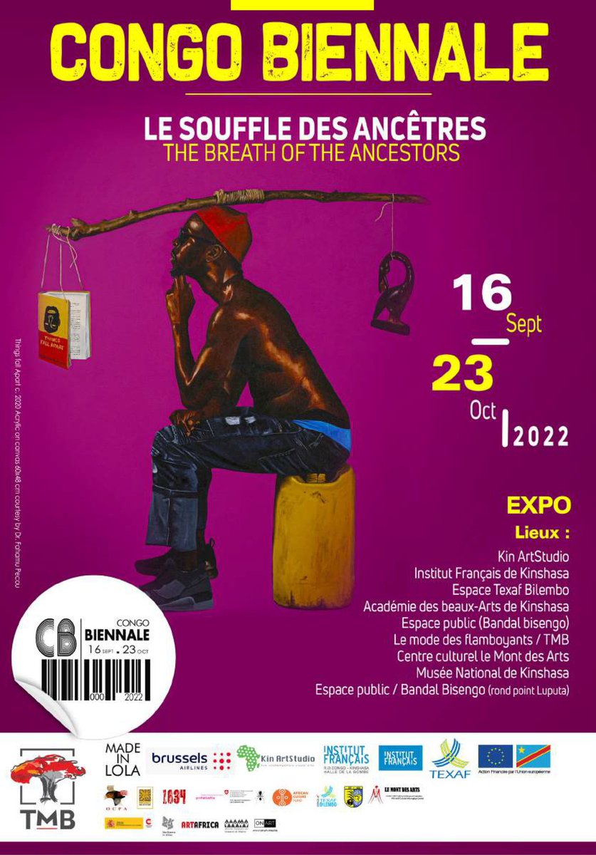 YEdoumou's tweet photo. Agenda culturel #Kinshasa 🇨🇩
Jeudi 15.9: Vernissage galerie Yetu
Ven 16.9: Vernissage expo @CongoBiennale
Dimanche 18.9: Vernissage expo "Trois" @MALABOArts 
Du 16- 18 au Pullman: Salon de la beauté africaine.

Merci de contacter les organisateurs pour plus de détails https://t.co/iEO9YZwvKU