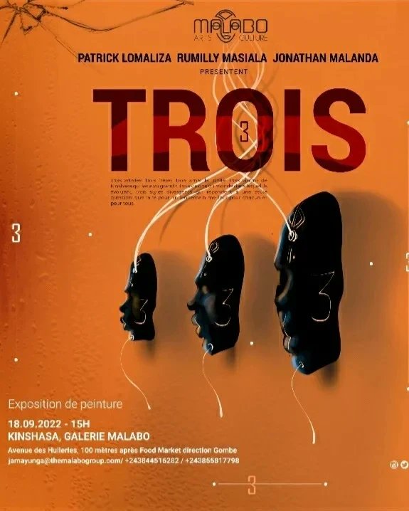 YEdoumou's tweet photo. Agenda culturel #Kinshasa 🇨🇩
Jeudi 15.9: Vernissage galerie Yetu
Ven 16.9: Vernissage expo @CongoBiennale
Dimanche 18.9: Vernissage expo "Trois" @MALABOArts 
Du 16- 18 au Pullman: Salon de la beauté africaine.

Merci de contacter les organisateurs pour plus de détails https://t.co/iEO9YZwvKU