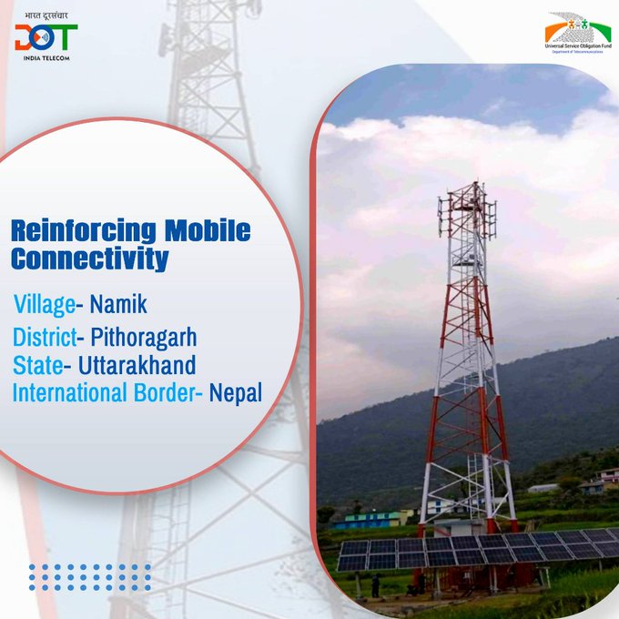 DotUttarakhand's tweet photo. #USOF surges towards increasing enhanced mobile connectivity to the villages located at International borders location. #MobileConnectivity #TransformingCommunication
Dot UPW LSA https://t.co/39Q9MX7kC3