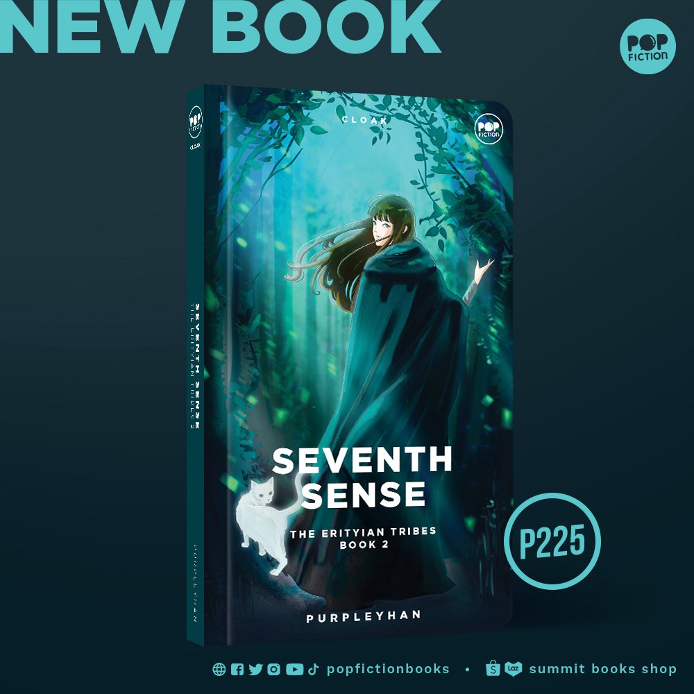 PopFictionBooks's tweet photo. Seventh Sense: The Erityian Tribes Book 2 by @purpleyhanwp 

Cloak | Taglish | P225

Now available in print! Get first dibs when you visit the Summit Books booth at Manila International Book Fair on September 15-18, 2022. 
#SeventhSense #PopFicatMIBF2022 https://t.co/cwQn9ikfnZ