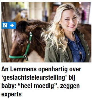OK, maar waarom dan die foto met een paard? Dit is echt verwarrend.