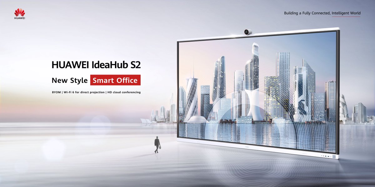 Huawei__KSA's tweet image. Introducing the NEXT Generation #HUAWEi #IdeaHub. You can now boost productivity through the seamless transfer from personal devices with the new feature-Bring Your Own Meeting (BYOM) . Learn More:  bit.ly/3TUMyxv  #IdeaHubS2 #IdeaHubB2 #IdeaHubBoard2