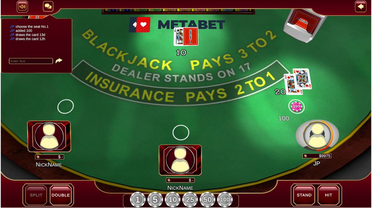 _METAVERSEGAMES's tweet photo. Who likes blackjack ♠️♥️♣️♦️

#MetaBET #Metaverse #Crypto #VoxelXNetwork #Casino #Blackjack #100xgem #Cryptocurrency https://t.co/7DCJBhfbVo