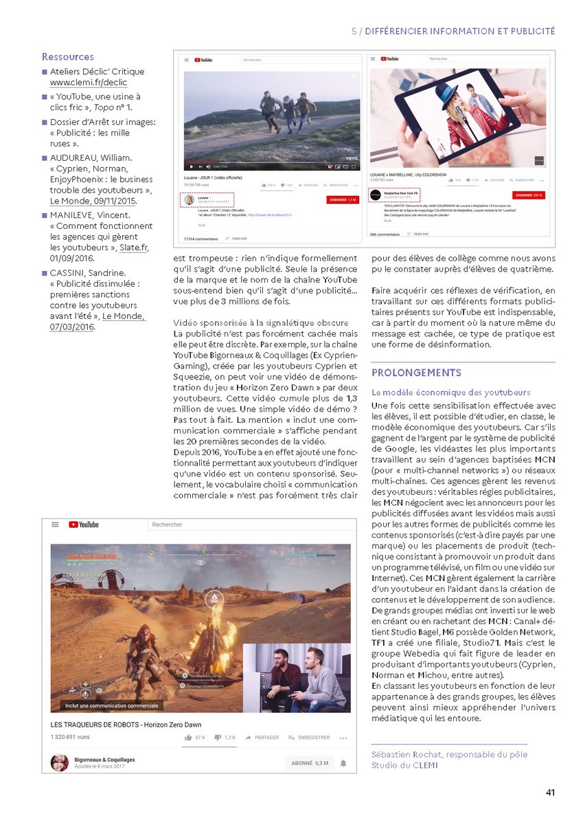 LeCLEMI's tweet photo. #Influenceurs : comprendre les intentions derrière leurs publications. Repérer la pub cachée sur Youtube, typologie des pubs cachées...Dossier pédagogique pour apprendre à "différencier info et pub" dans les essentiels #ÉducMédiasInfo de la #Rentrée2022.
➡️https://t.co/0AILMnvcnt https://t.co/GRAW8NJt9O
