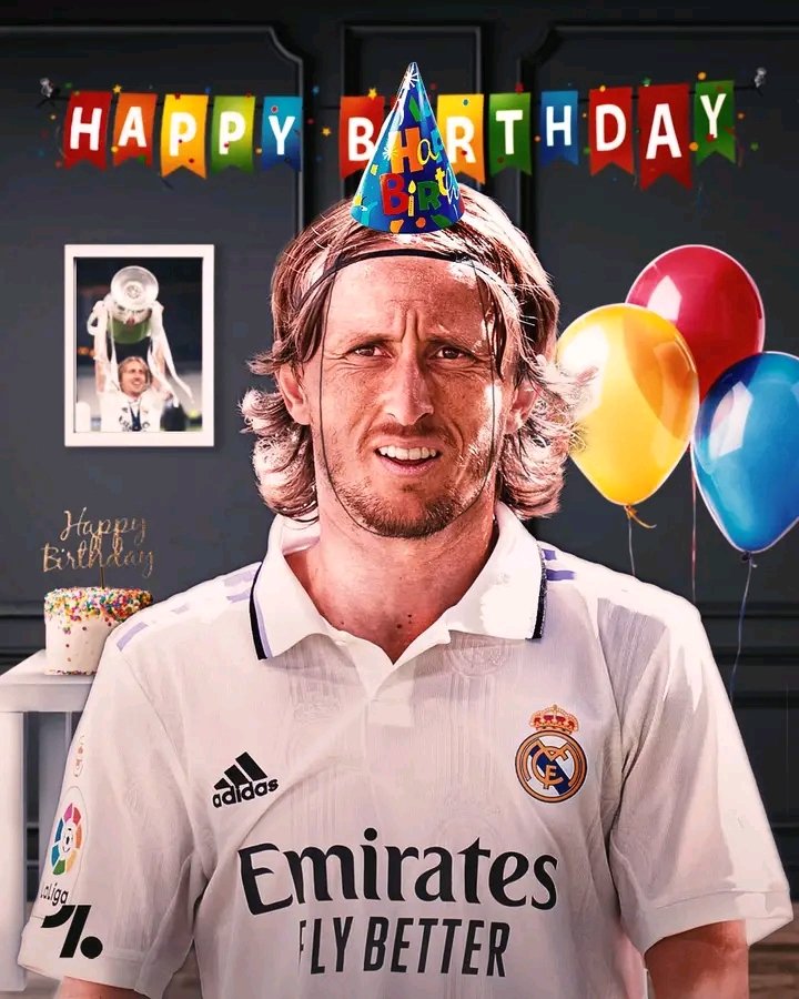  Happy birthday to the legend Luka modric the legend of real Madrid         