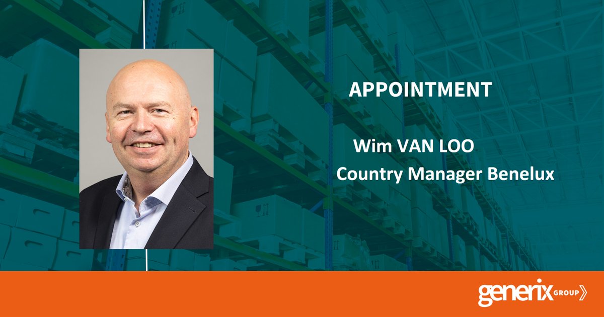 [📢 Press Release ] Wim Van Loo appointed Country Manager of Generix Group Benelux. Get access to the press release HERE 👉 cutt.ly/yCIrcxC