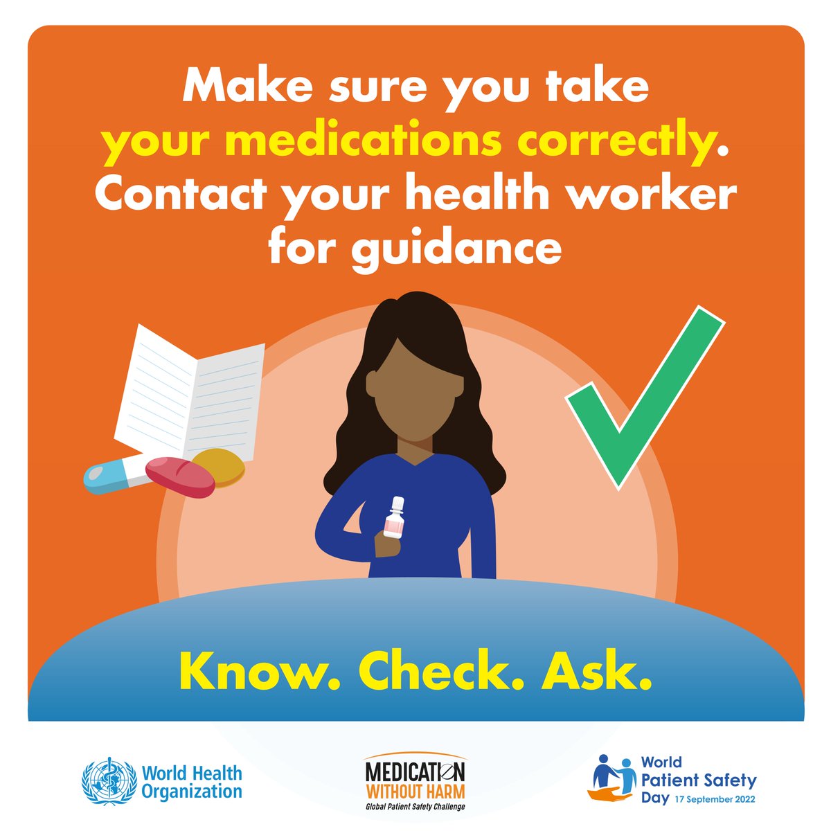 WHO's tweet photo. Medications can save lives, however they can do harm when not taken properly. 
Join our global discussion on #MedicationWithoutHarm on challenges &amp; solutions to improve safety in taking &amp; prescribing medication
🗓️15.09.2022
🕑14:00 CEST
Register https://t.co/9uDVnFlmka https://t.co/MMIdFfIFdE