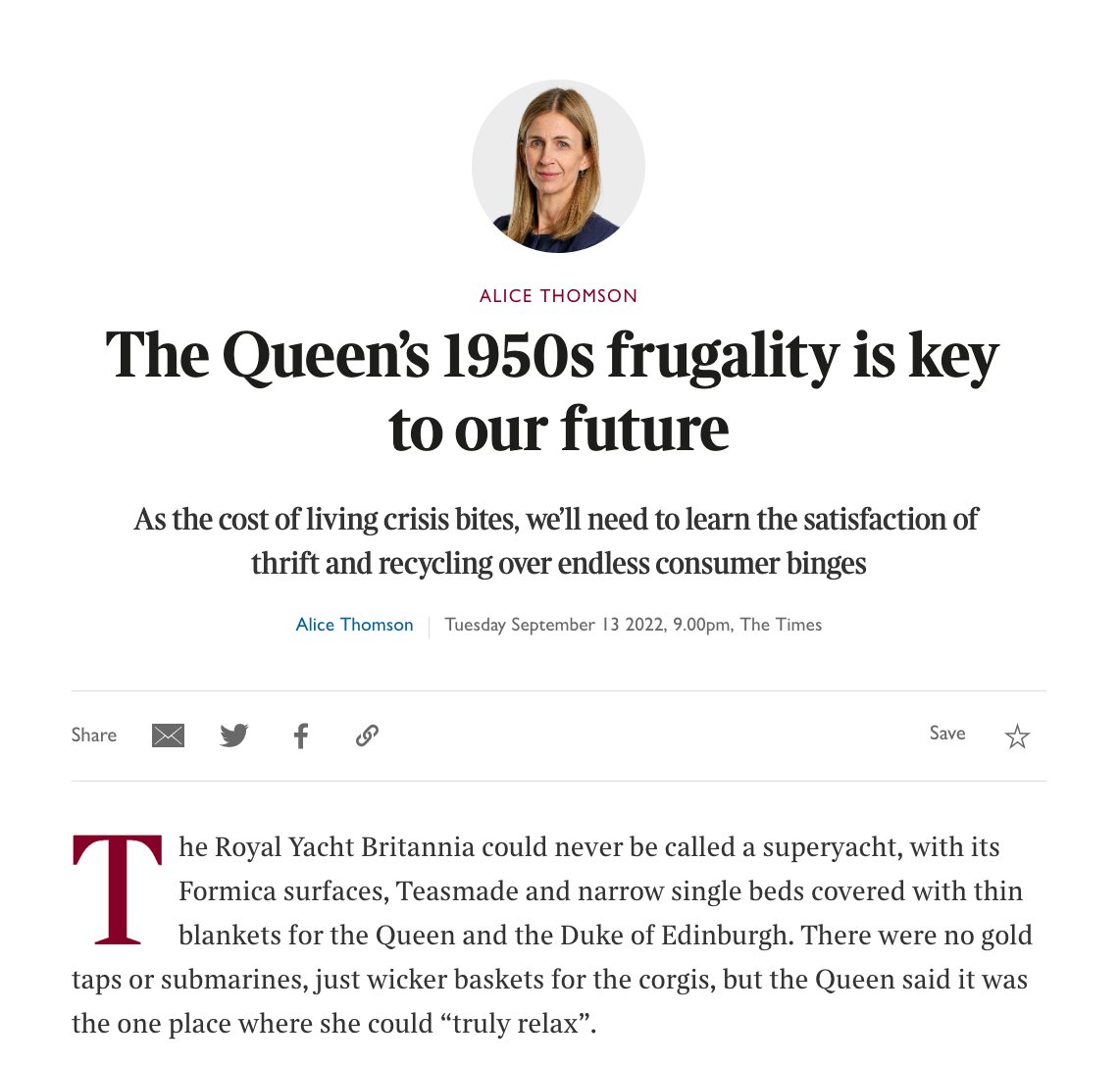 If you're struggling to keep up with the rising cost of everything, have you considered taking a leaf out of the late Queen's book and insisting your yacht come without gold taps?