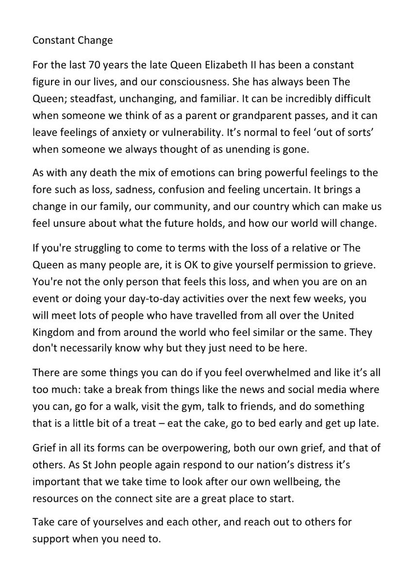 Message from <a href="/stjohnambulance/">St John Ambulance England</a> National Mental Health Team. <a href="/SarahDavies2018/">Sarah Davies</a> @Will_Barker29 please do reach out today or at anytime if things are overwhelming.
