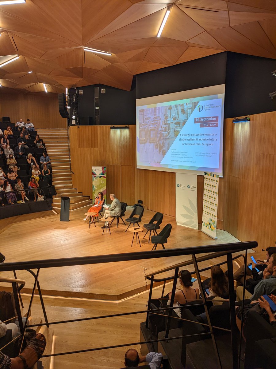 AlexTsatsou's tweet photo. Quick stop by the #EURESFO22 Urban Resilience Forum, happy to have it in the neighborhood this time! @ICLEI_Europe #urbanresilience #climatechange #naturebasedsolutions @designature #climatedesigners https://t.co/AXxG3F8m7C