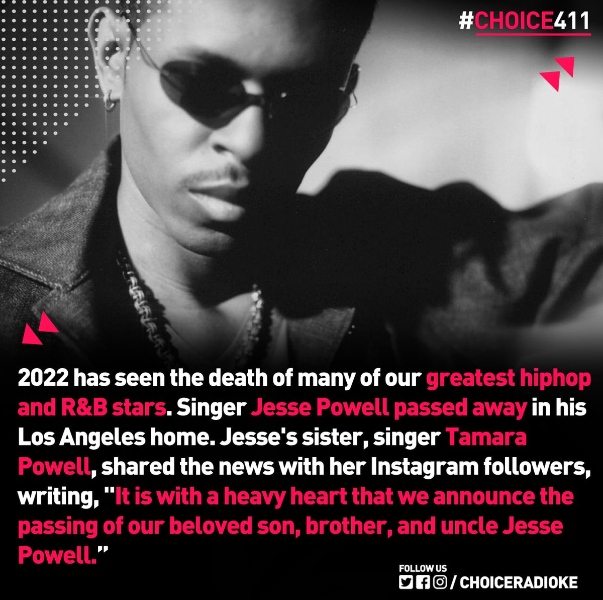 choiceradio_ke's tweet photo. It's reported that singer Jesse Powell passed away in his Los Angeles home.
Which was your all-time favourite song from him?
#Choice411 https://t.co/EeW44bc9xJ