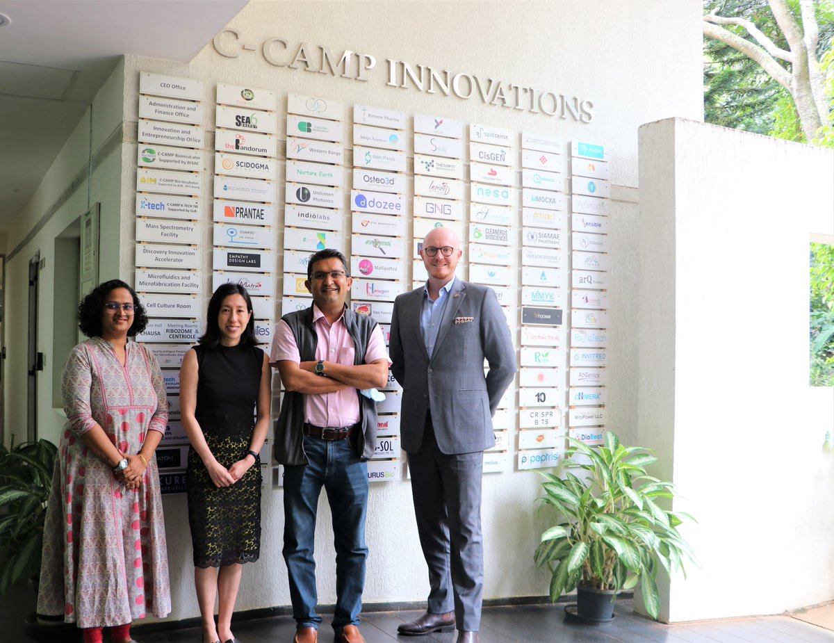 CCAMP_India's tweet photo. We were delighted to host Sam Freeman &amp; May Liak from @Austrade @CSIRO at CCAMP to explore mutual synergies in deep-sciences between India and Australia

Looking forward to deepening our partnership in innovation &amp; entrepreneurship and research

@AusHCIndia @Taslimarif https://t.co/6PfhokEG2D