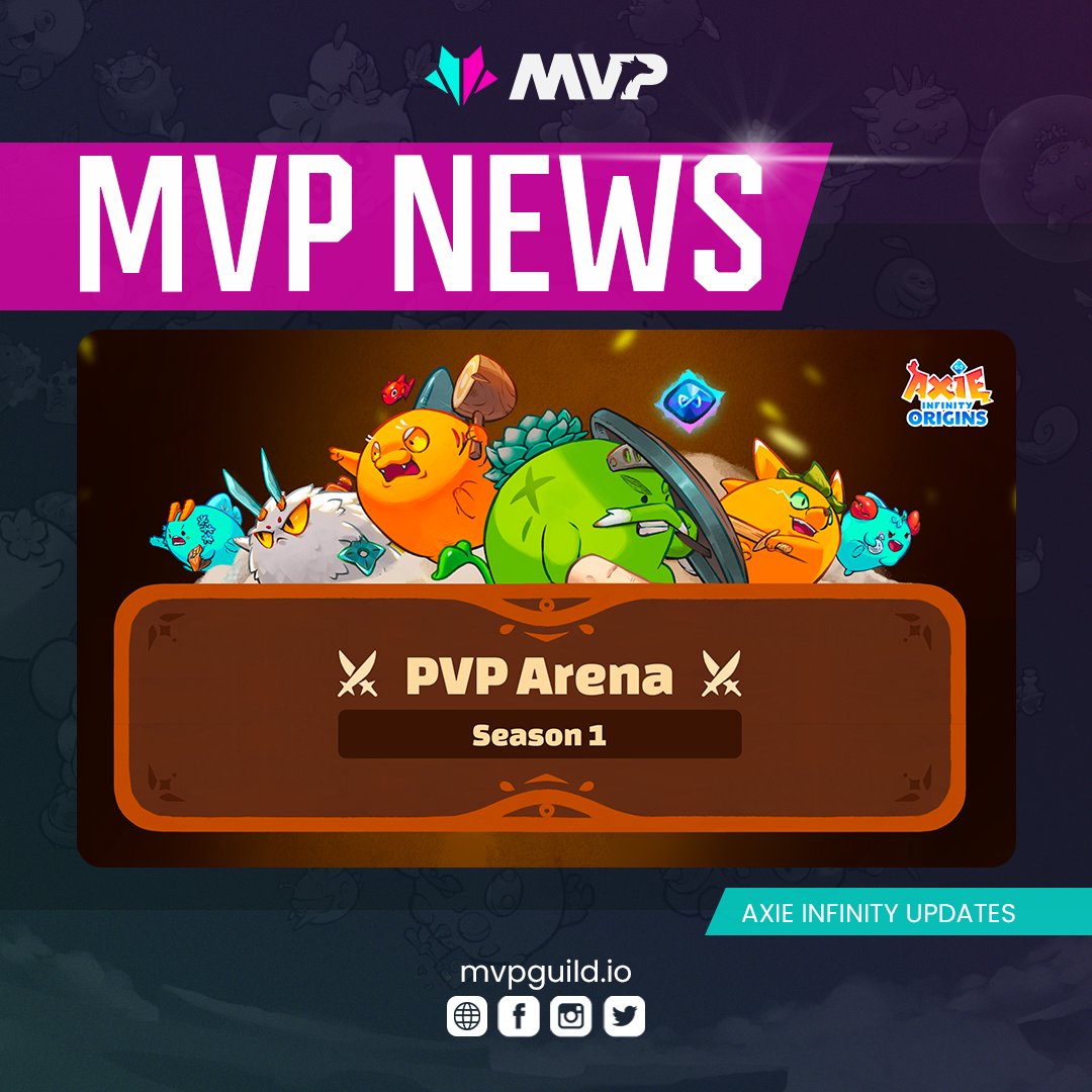 mvpesportsph's tweet photo. Origins Season 1 is here with over 1.5 M USD in AXS rewards— the largest leaderboard prize pool we’ve ever seen in Axie!

Are you ready to grind to the top!?

Source: https://t.co/N5EZyUnv1X

#MVPGuild #Season1 #AxieInfinity https://t.co/l38Vp6xark