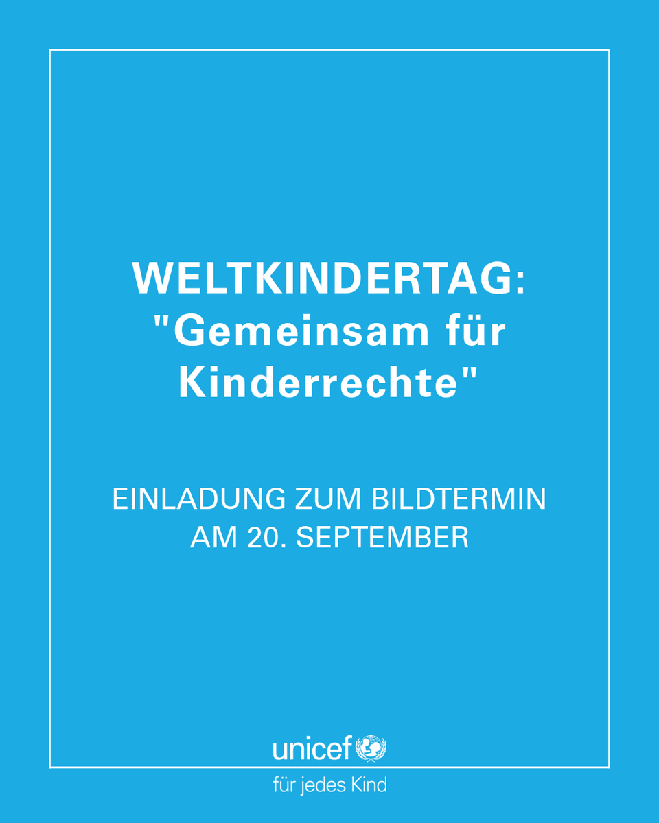 UNICEFgermany's tweet photo. #Servicetweet für Journalist*innen: Gemeinsam mit @dkhw_de, Bundesfamilienministerin @lisapaus &amp; Engagierten setzen wir ein Zeichen für #Kinderrechte.

📅 20. September
⌚️ 10 Uhr 
📍 vor dem Reichstag in Berlin 

Weitere Infos gibt es hier: https://t.co/QmNzPID6vq

#Weltkindertag https://t.co/kIHbcGWvnQ