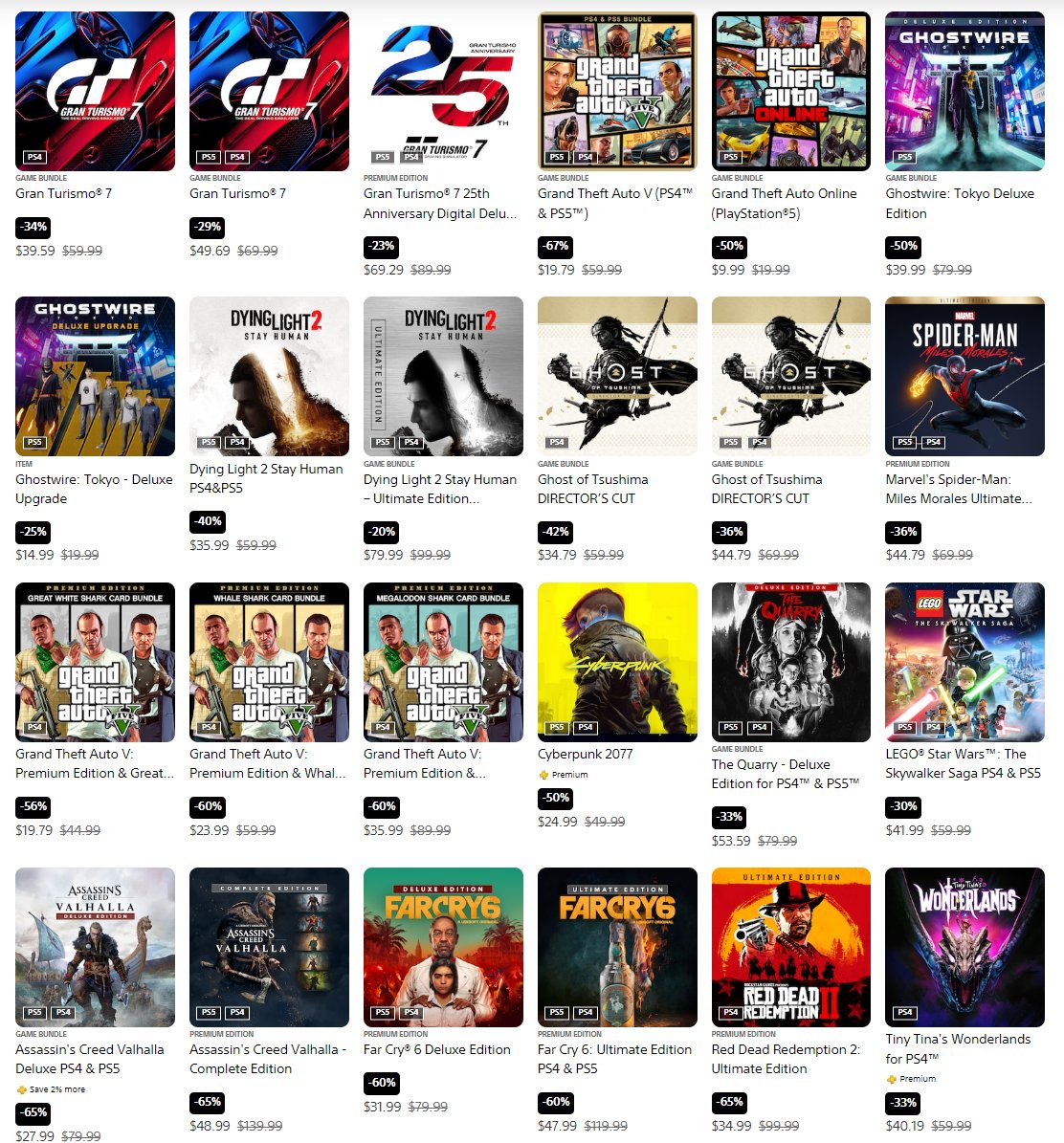 RT @Wario64: Blockbuster games sale on US PSN https://t.co/dBhADRlpx4
Games under $20 sale https://t.co/8s7SHpIz7A https://t.co/CqhfLCd4Ta