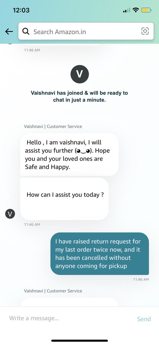 nimittaneja's tweet image. Pathetic delivery service &amp;amp; worse customer care by @amazonIN 
I’ve raised return of my order 5 times now.Pickup guys come on bike, cancel it saying it’ll be picked up by auto due to size.Cust care has no solution than raising new pickup #boycottAmazon #GreatIndianFraudSale #GIFS