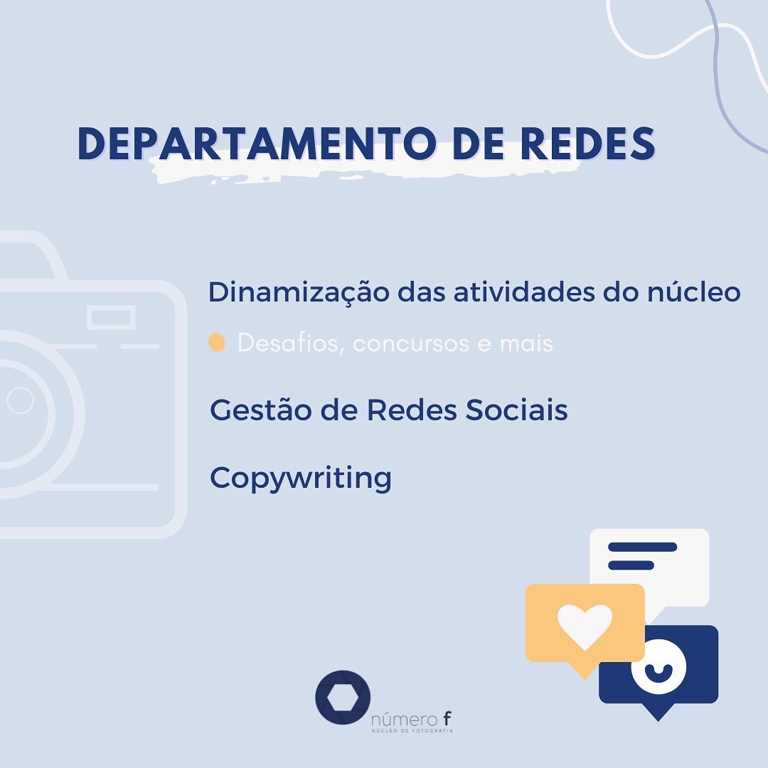 Passa a conhecer melhor cada departamento do número F. Mais novidades ainda estão por vir, fiquem atentos📸 #escs #numerof