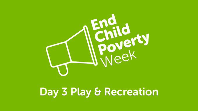 Join us this morning for #EndChildPovertyWeek Day 3 where we will hear from Prof Paul Downes, Director of the Educational Disadvantage Centre @DCU_IoE @DCU , Kevin McCarthy, Secretary General @dcediy and Lána Cummins @ELI_Docklands who will speak about #MyPlaceToPlay initiative.